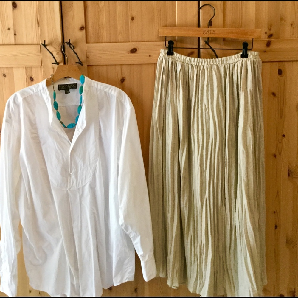 🎀Guess ?? Sheer White Beaded Shell TOP w OVERLAY - Picture 3 of 9